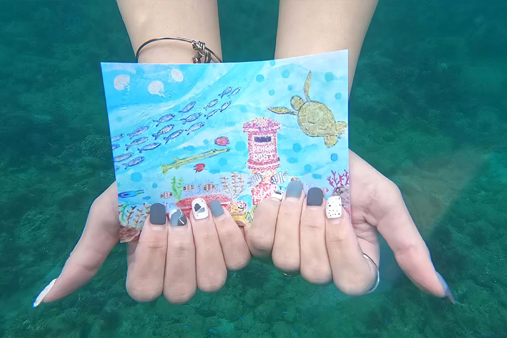 浮潛活動.海底郵筒明信片