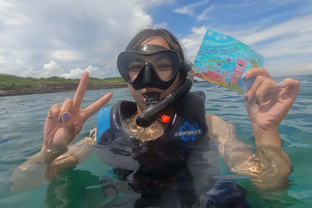 浮潛活動.海底郵筒明信片